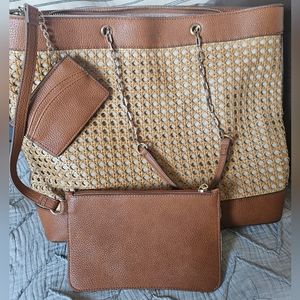 Anne Klein Rattan Purse- Gently Used